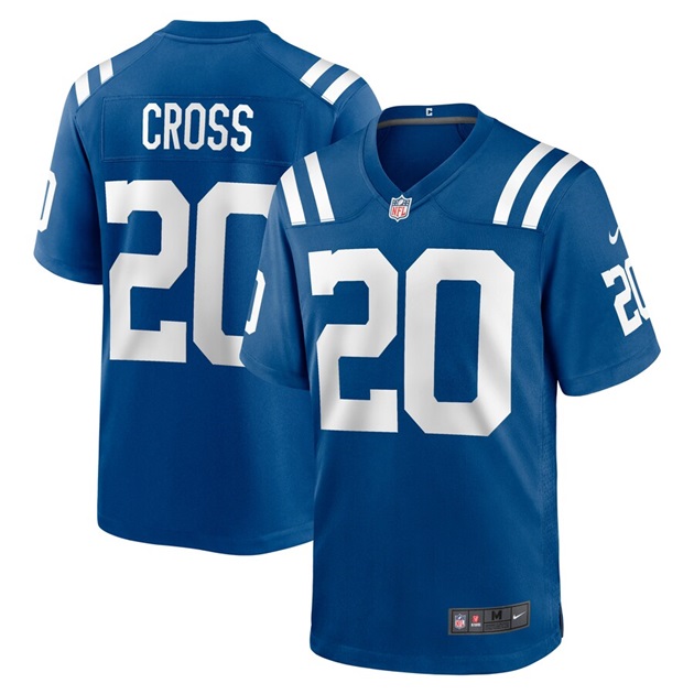 mens nike nick cross royal indianapolis colts player game jersey